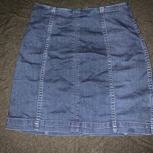 free people denim skirt